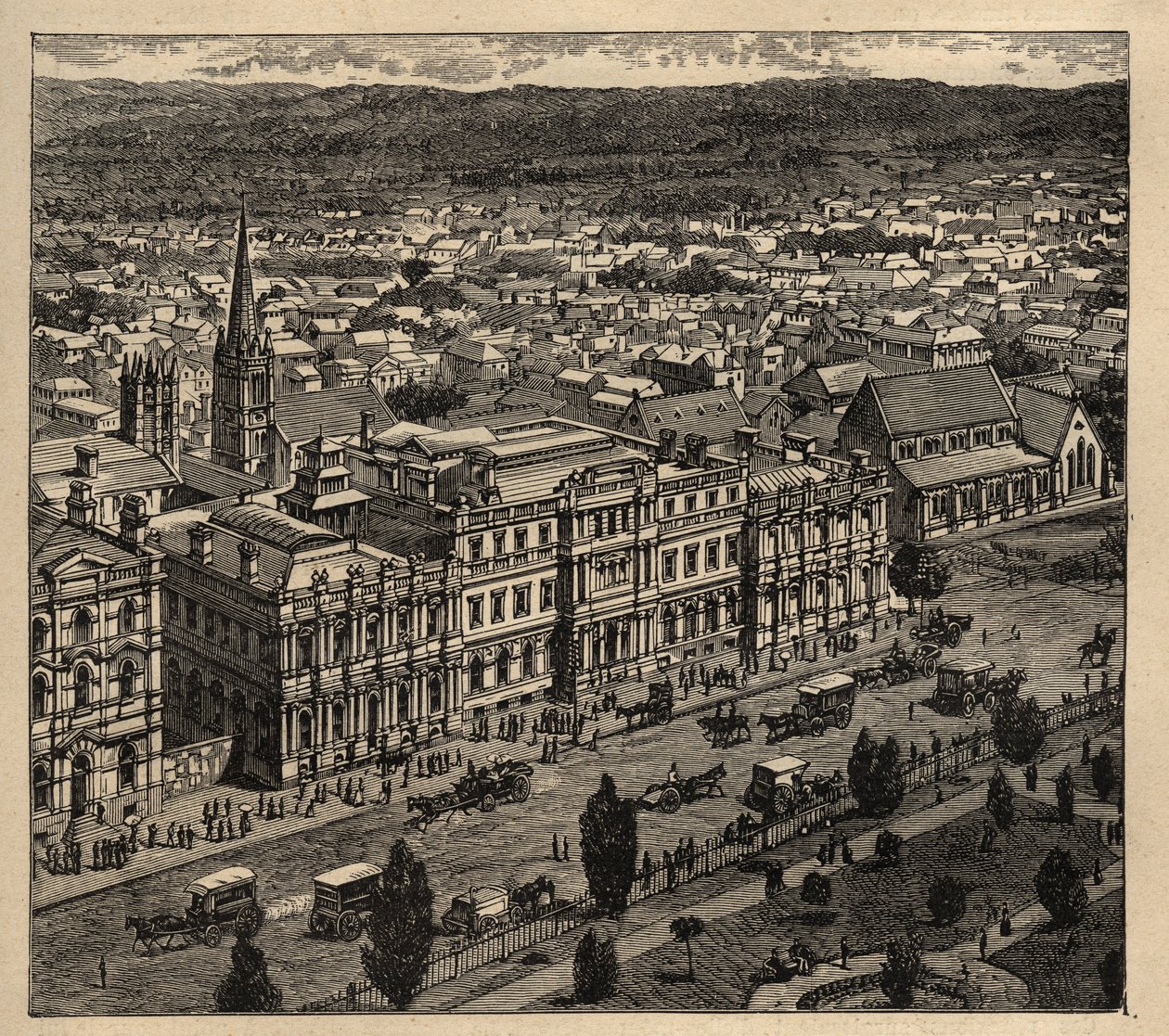 Adelaide - Australien - 1890 - gravyr 1890 av Anonymous Anonymous
