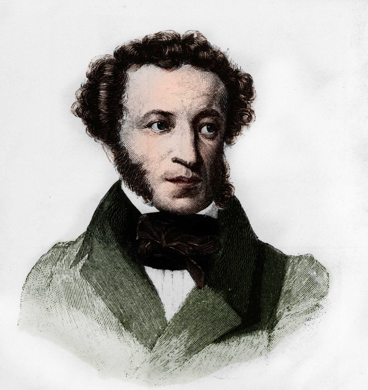 Alexander Sergeyevich Pushkin (1799-1837), rysk författare. av Anonymous Anonymous