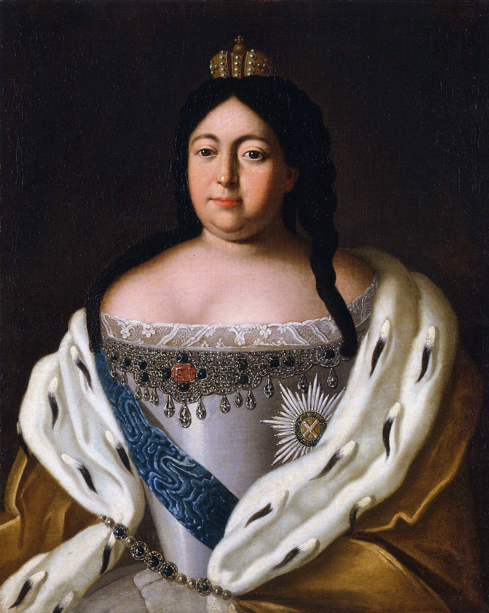 Anne (kejsarinna av Ryssland) Anna Ivanovna - Porträtt av kejsarinnan Anna Ioannovna (1693-1740) av Anonym av Anonymous Anonymous