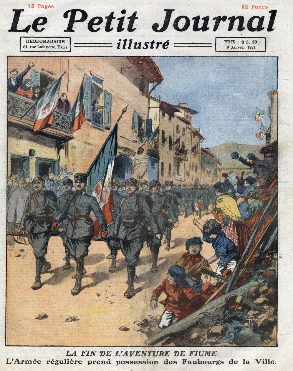 Som ett resultat av Rapallohandeln blev Fiume (Rijeka) en fri stat, den italienska armén, som just hade fördrivit Gabriele d