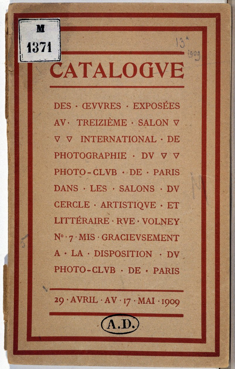Katalog över Paris Photo Clubs internationella fotoutställning av Anonymous Anonymous