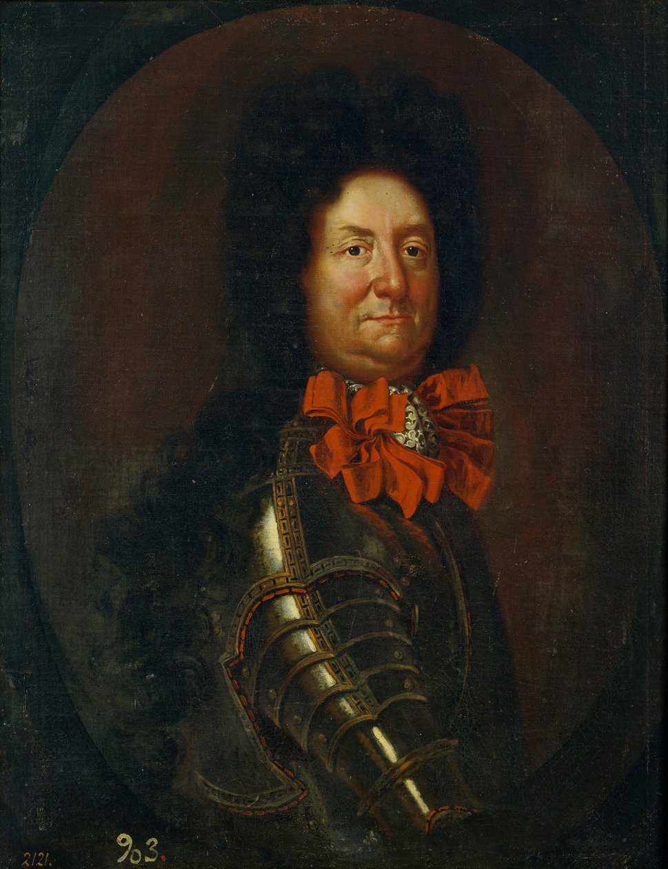 Karl III Filip av Pfalz - Porträtt av Karl III Filip, kurfurst Pfalz (1661-1742) av Anonym, ca. 1710 - Olja på duk, 88x69 - Museum of the Meadow, Madrid av Anonymous Anonymous