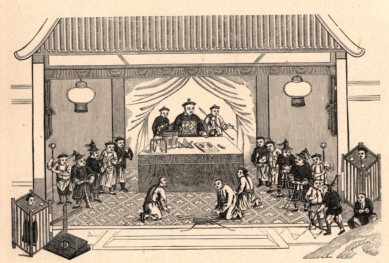 Kristenförföljelse: förberedelser för den franske missionärsprästen Augustus Chapdelaines (1814-1856) martyrdöd i Sy-lin-hien (Sy lin hien) i Kina den 27 februari av Anonymous Anonymous