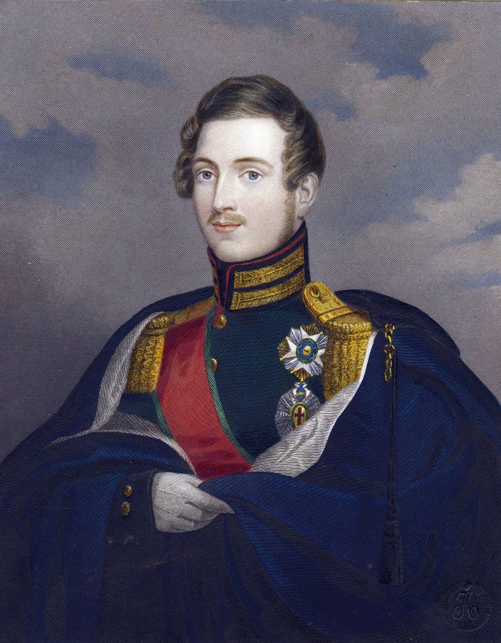 Constantin Pavlovitch, grand-duc de Russie eller Constantin Pavlovitch Romanov - Storhertig Konstantin Pavlovich av Ryssland (1779-1831) - Anonym - 1825 - Kopparstick, akvarell - 15,8x12,6 - Privat samling av Anonymous Anonymous
