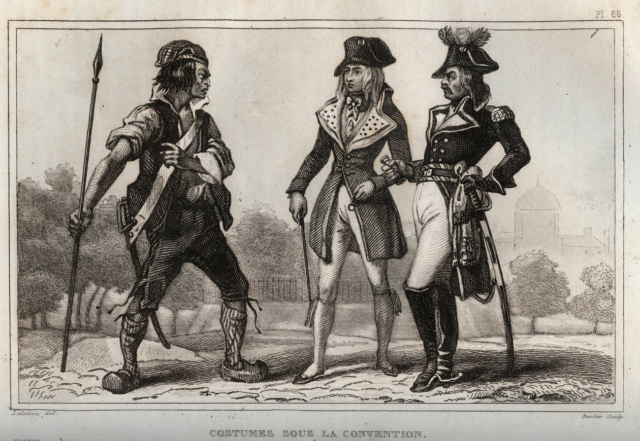 Kostymer enligt konventionen. Gravyr från 1859 i "" Le Monde. Alla folks historia från de mest avlägsna tiderna till våra dagar”. av M. E. de Lostalot-Bachoue (Lostalot Bachoue). Privat samling. av Anonymous Anonymous