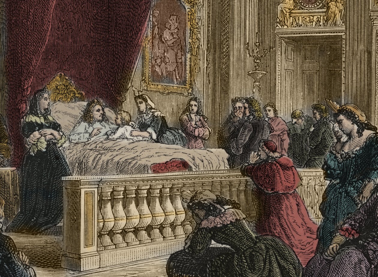 Ludvig XIVs död i Versailles den 1 september av Anonymous Anonymous
