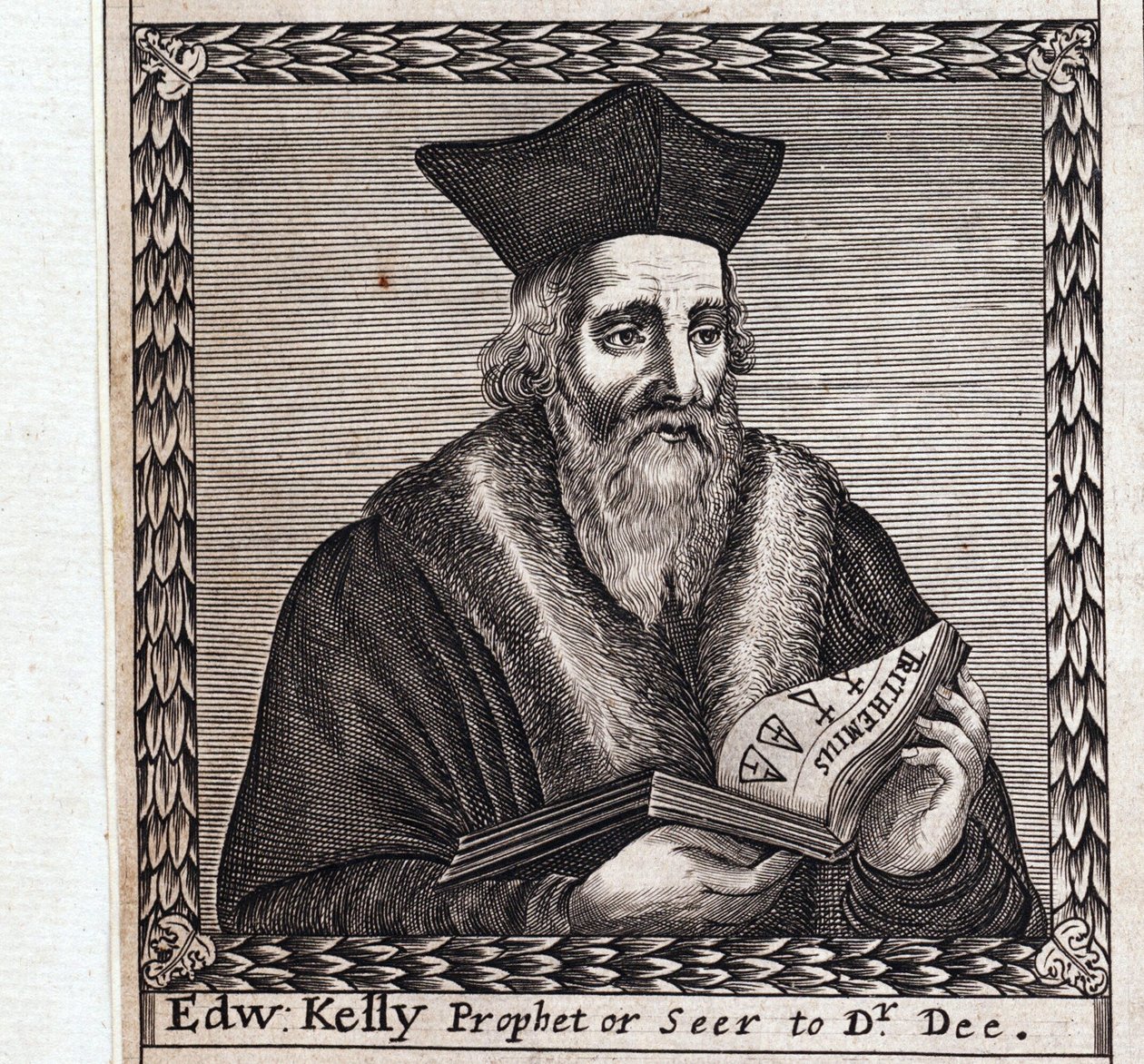 Edward Kelley eller Edward Talbot (1555-1597) - Anonymt verk, gravyr av Anonymous Anonymous