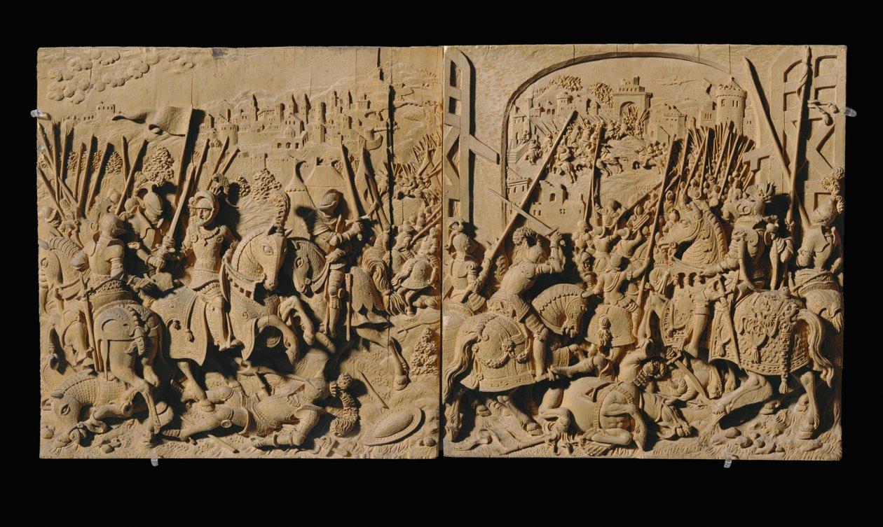 Åtta snidade reliefer, körsbär ... (relief) av Anonymous Anonymous