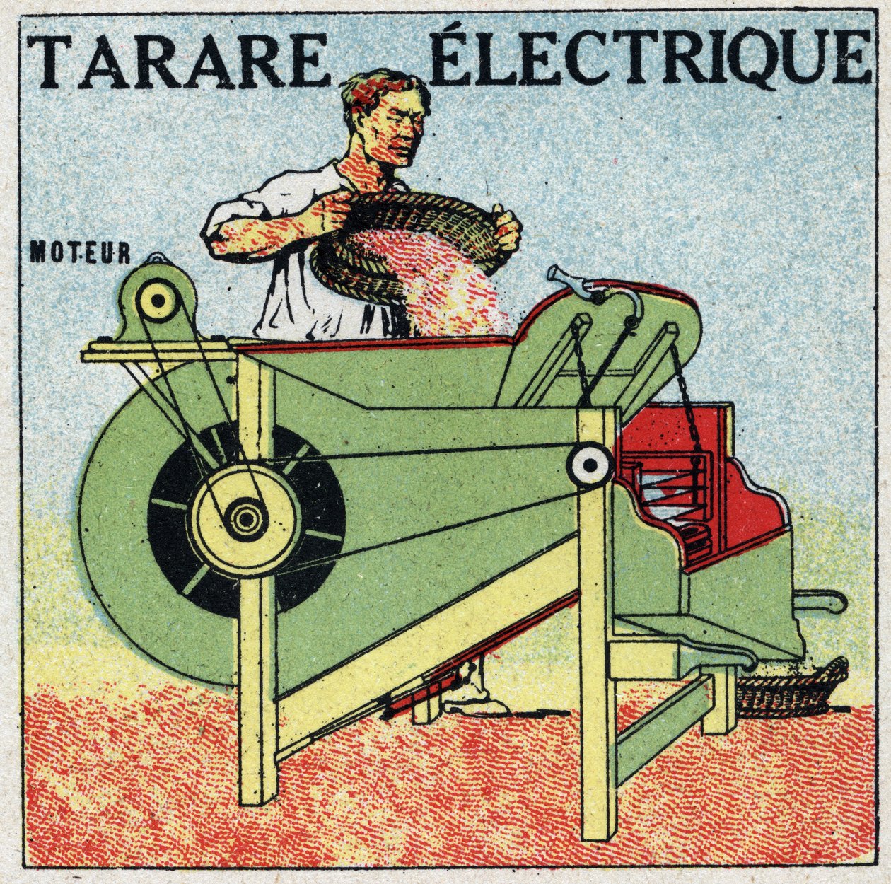 Elverktyg: tvärsnitt av en elektrisk tarare. Anonym illustration från 1925. Privat samling. av Anonymous Anonymous