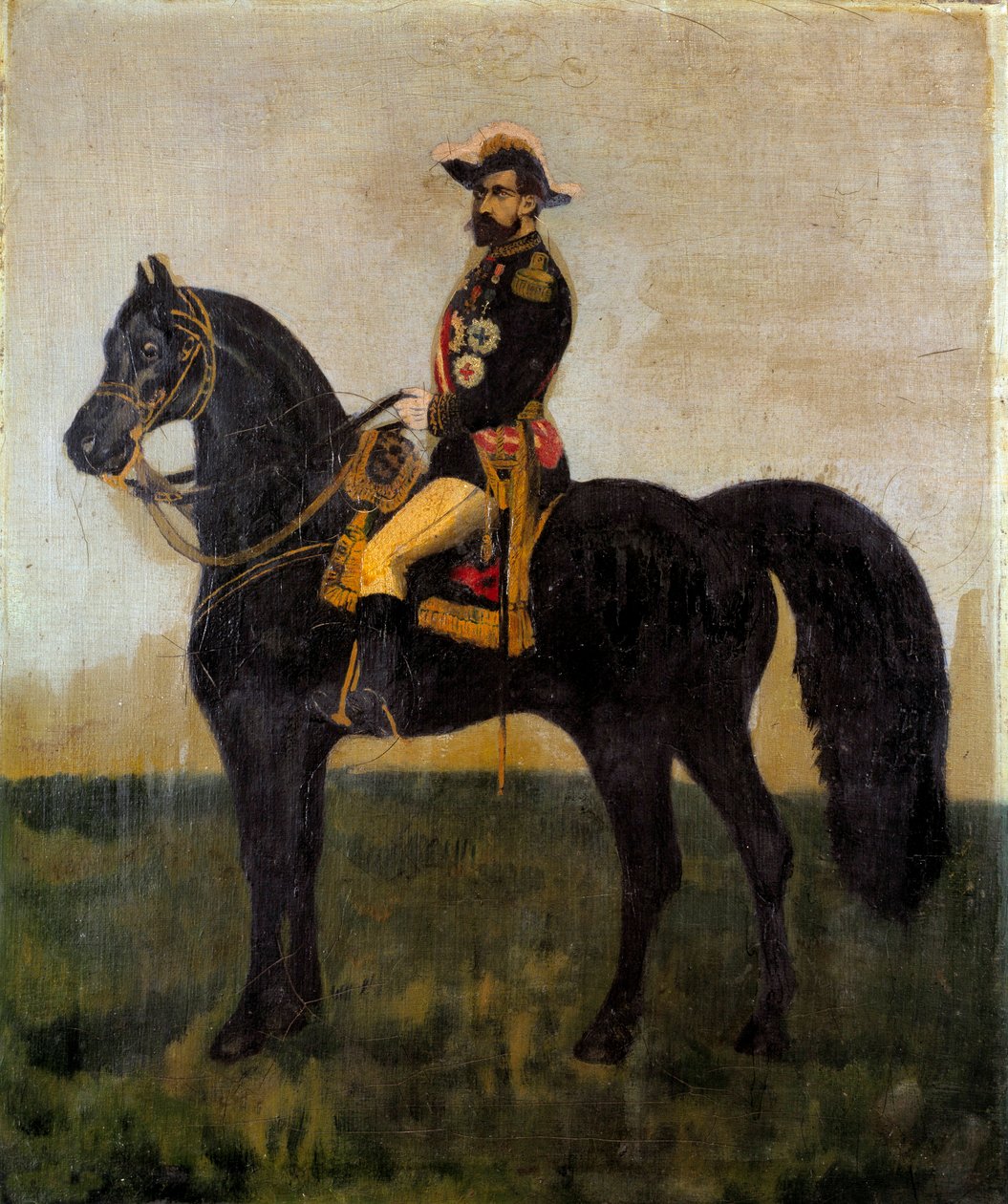 Ridsporträtt av general Georges Boulanger (1837-1891) politiker Anonym målning av 1800-talets sol. 0,55x0,46 m Paris, Musee Carnavalet av Anonymous Anonymous