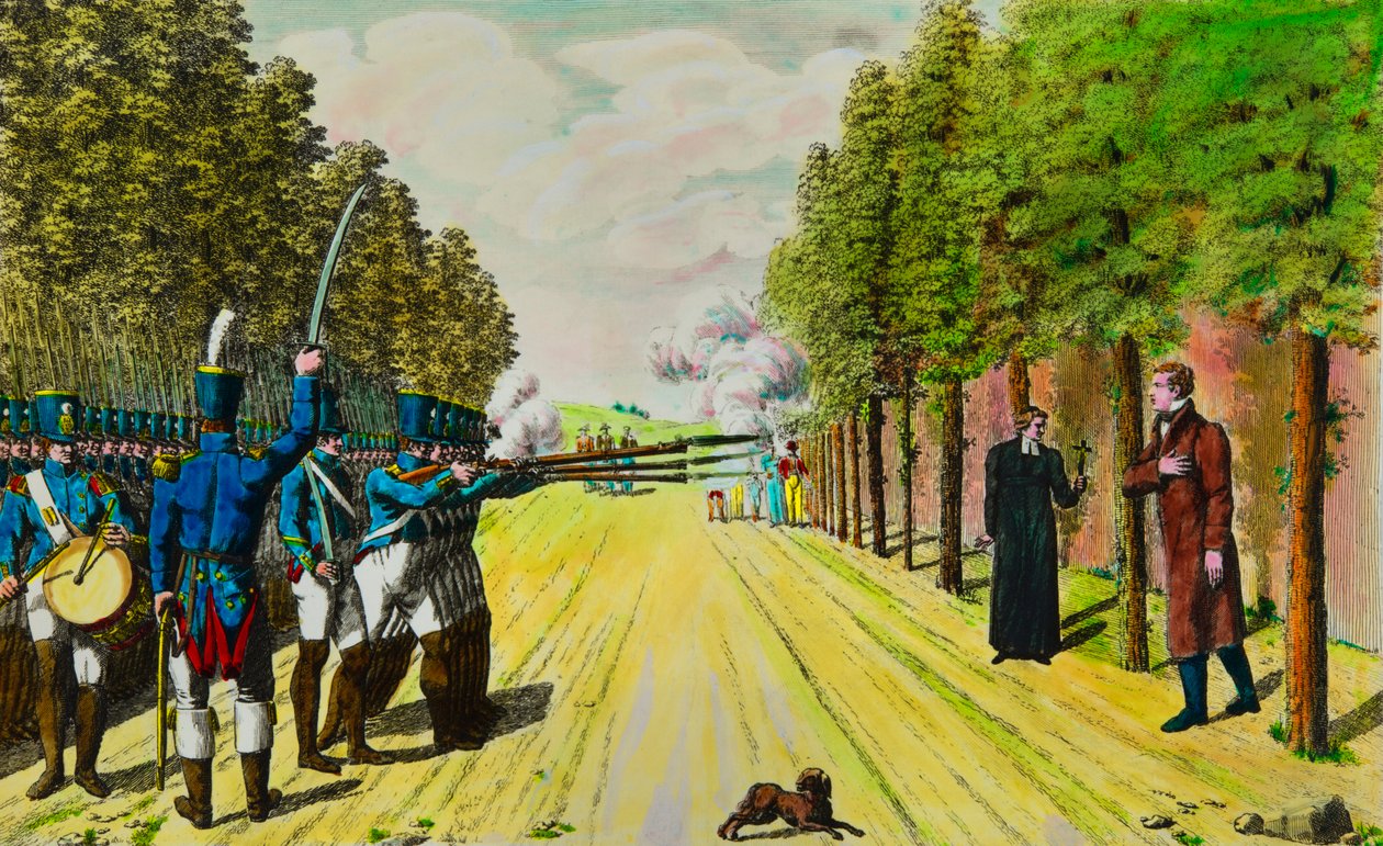 Avrättning av hertigen av Enghien (Louis Antoine de Bourbon Conde av Anonymous Anonymous
