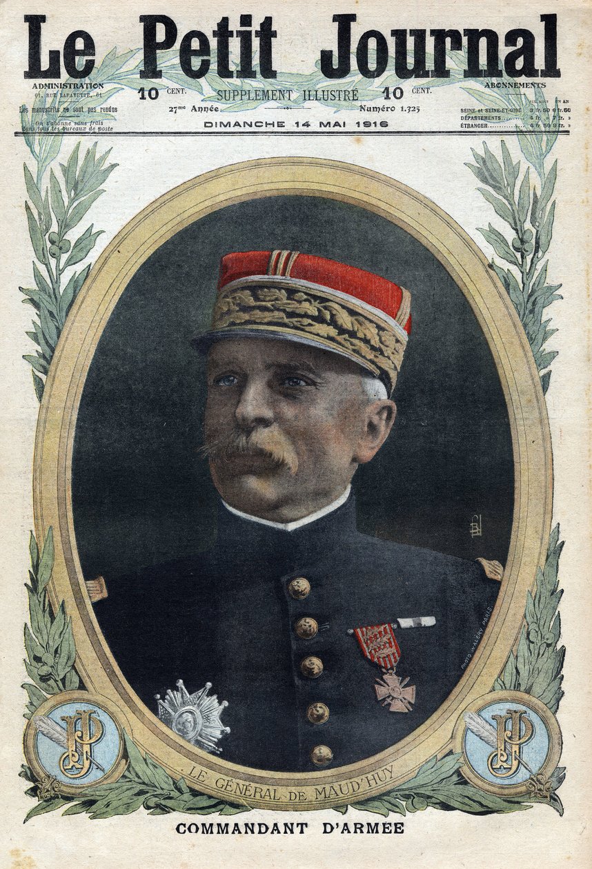 Första världskriget 1914-1918 (kriget 14-18). Porträtt av general Louis Ernest de Maud