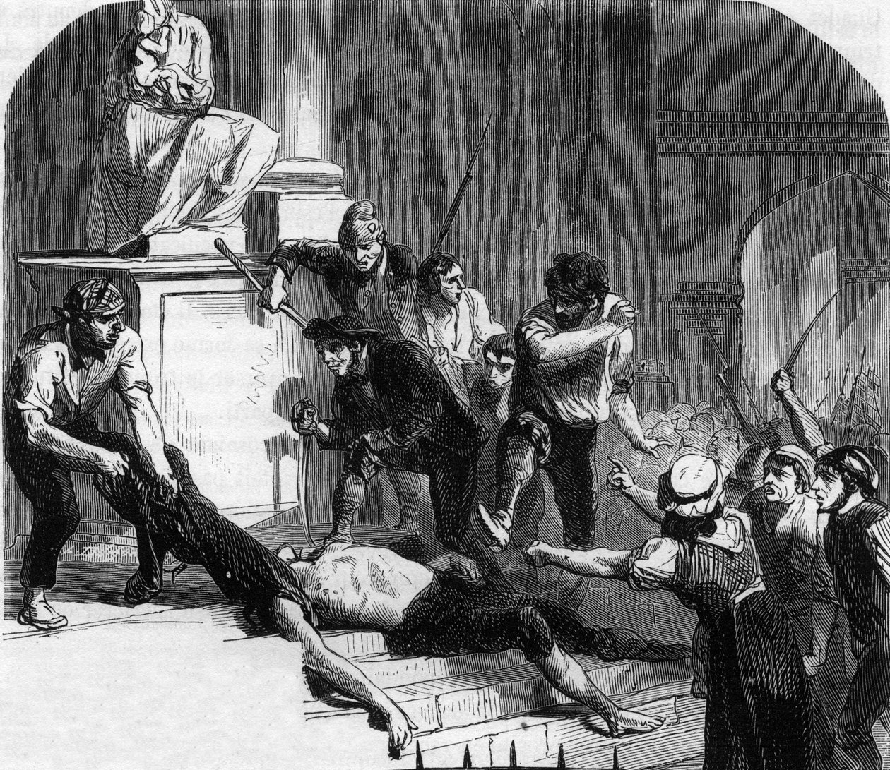 Franska revolutionen - Massaker av La Glaciere, Avignon - Mordet på Lescuyer av Anonymous Anonymous