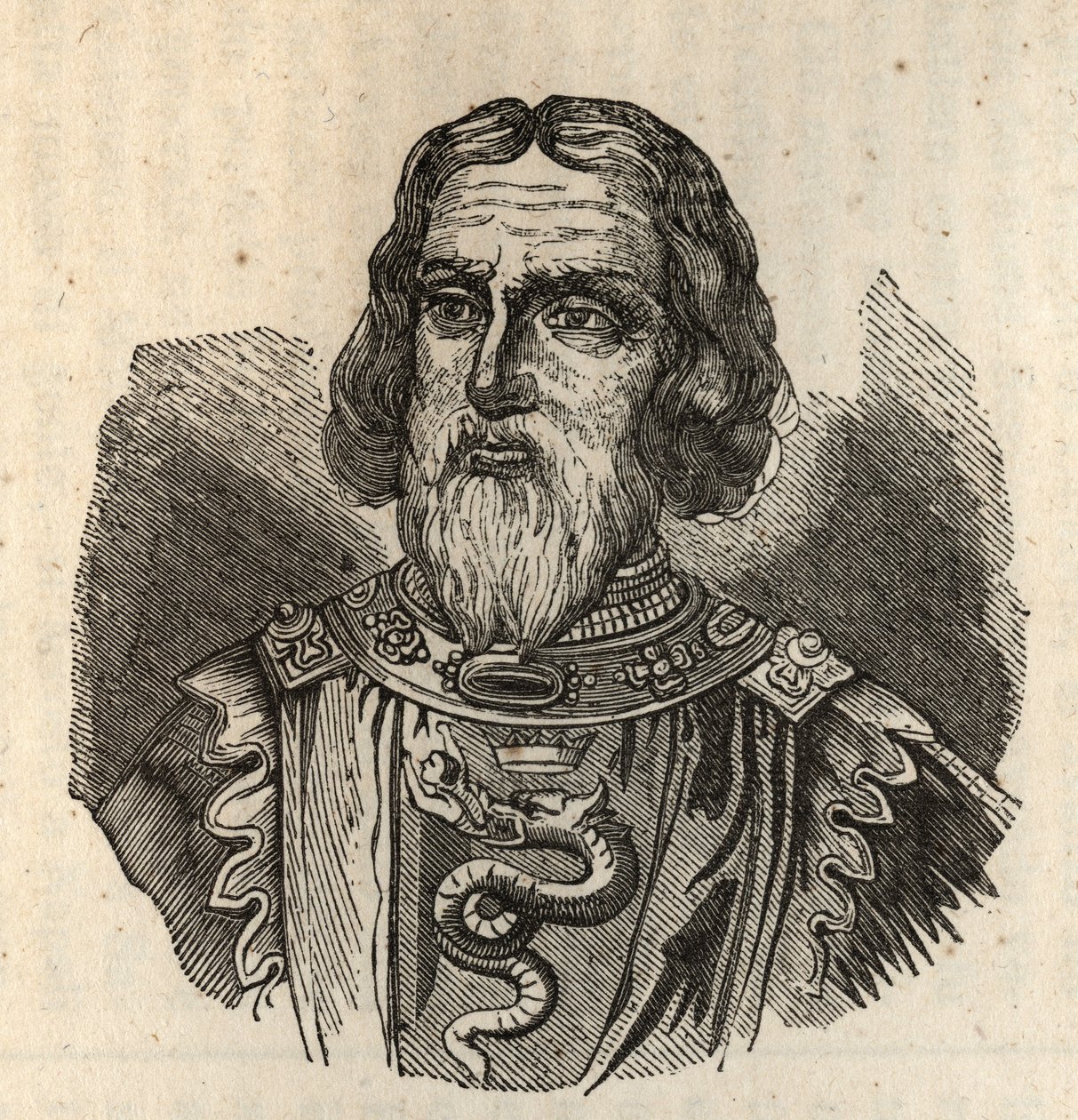 Galeas I Visconti - Galeazzo I Visconti - galeazzo första visconti - 1277-1328 - gravyr av Anonymous Anonymous