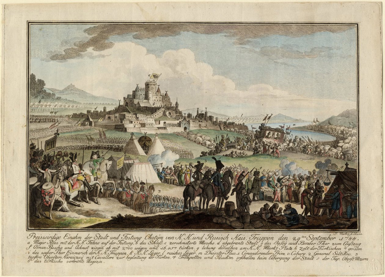 Guerre russo-turque de 1787-1792 - Ryska arméns intagande av Khotyn den 29 september av Anonymous Anonymous