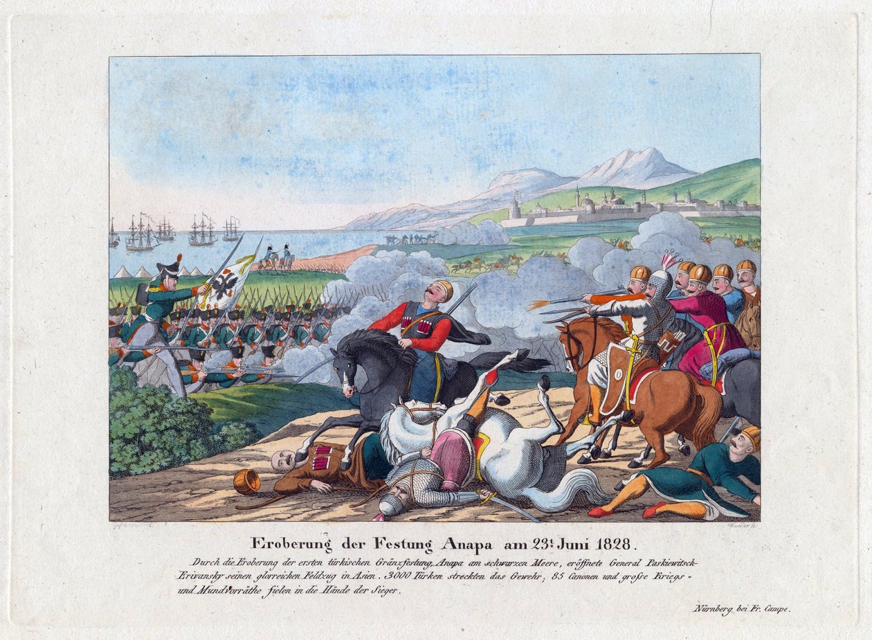Guerre russo-turque de 1828-1829 - Anapa-fästningens fall den 23 juni av Anonymous Anonymous
