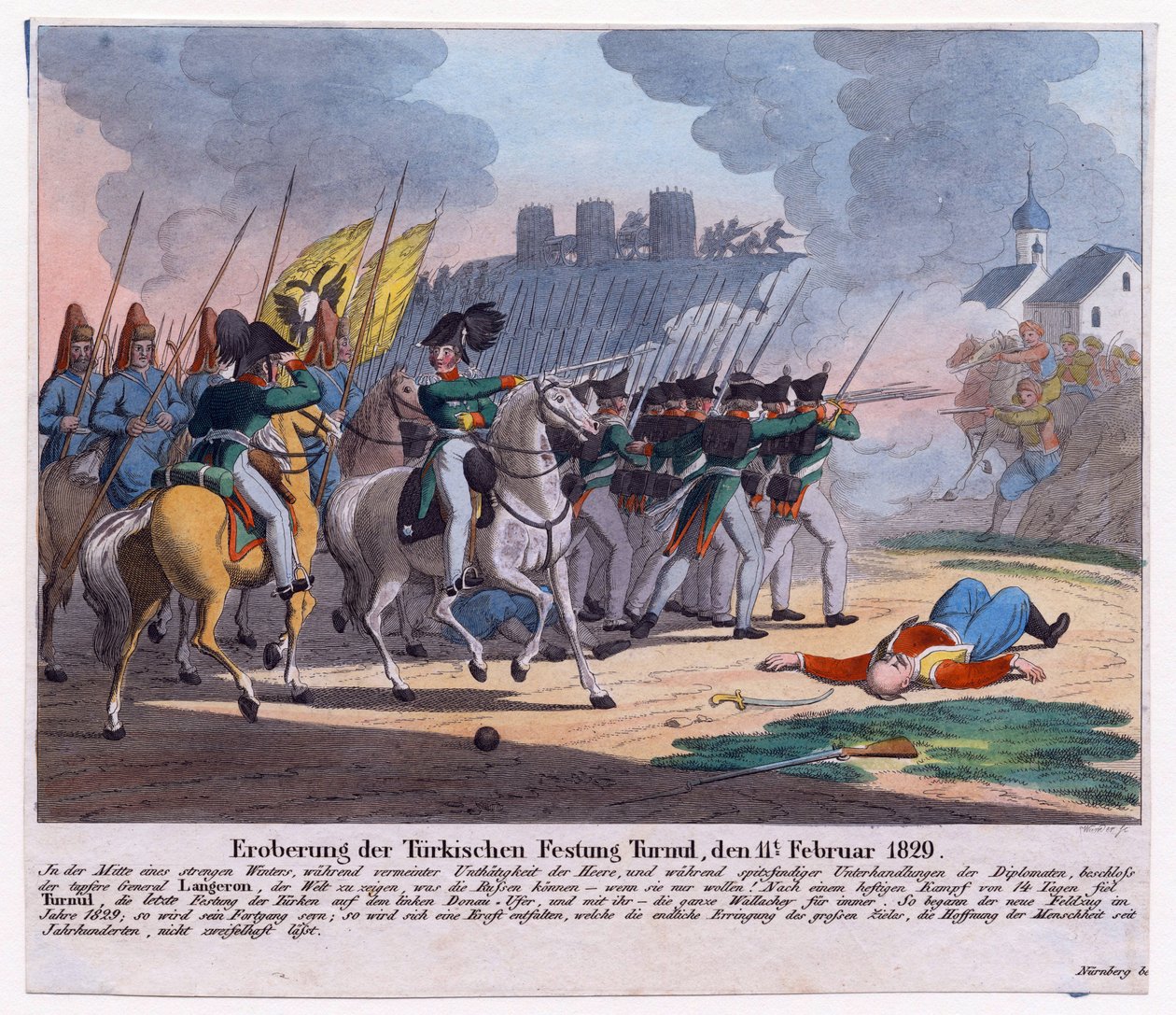Rysk-turkiska kriget 1828-1829 - Turnu-fästningens fall (Drobeta Turnu Severin, Rumänien) den 11 februari av Anonymous Anonymous