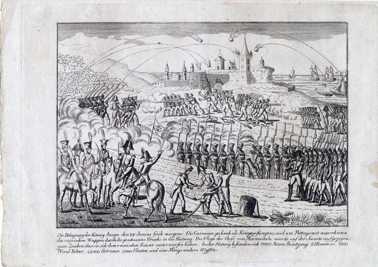 Guerre russo-turque de 1828-1829 - Belägringen av fästningen Anapa den 23 juni av Anonymous Anonymous