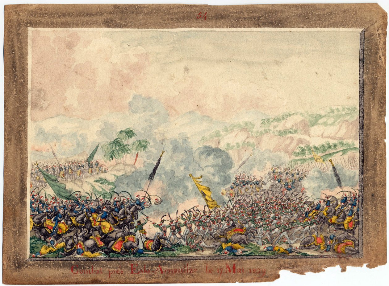 Guerre russo-turque de 1828-1829 - Slaget nära Provadia i maj 1829 - Anonym - 1829 - Akvarell på papper - 21,8x29,8 - Privat samling av Anonymous Anonymous