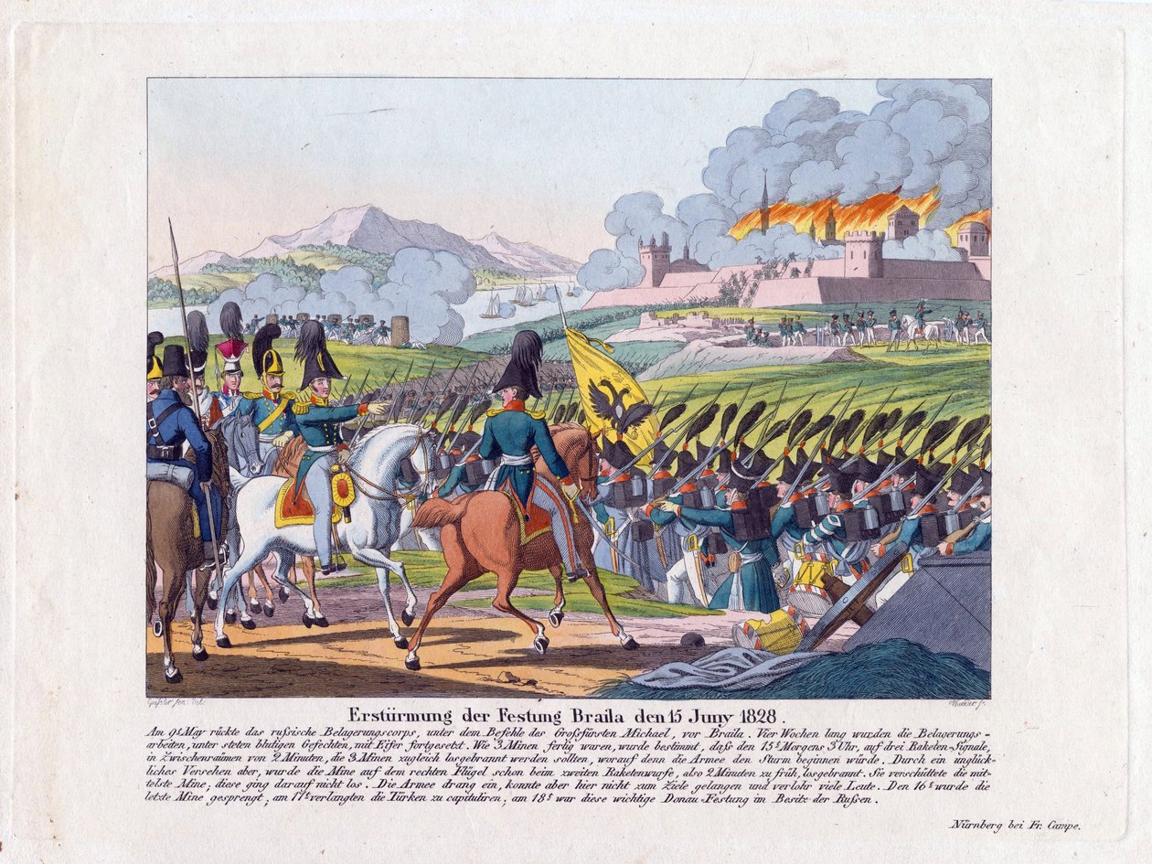 Guerre russo-turque de 1828-1829 - Stormningen av fästningen Brailov den 15 juni av Anonymous Anonymous