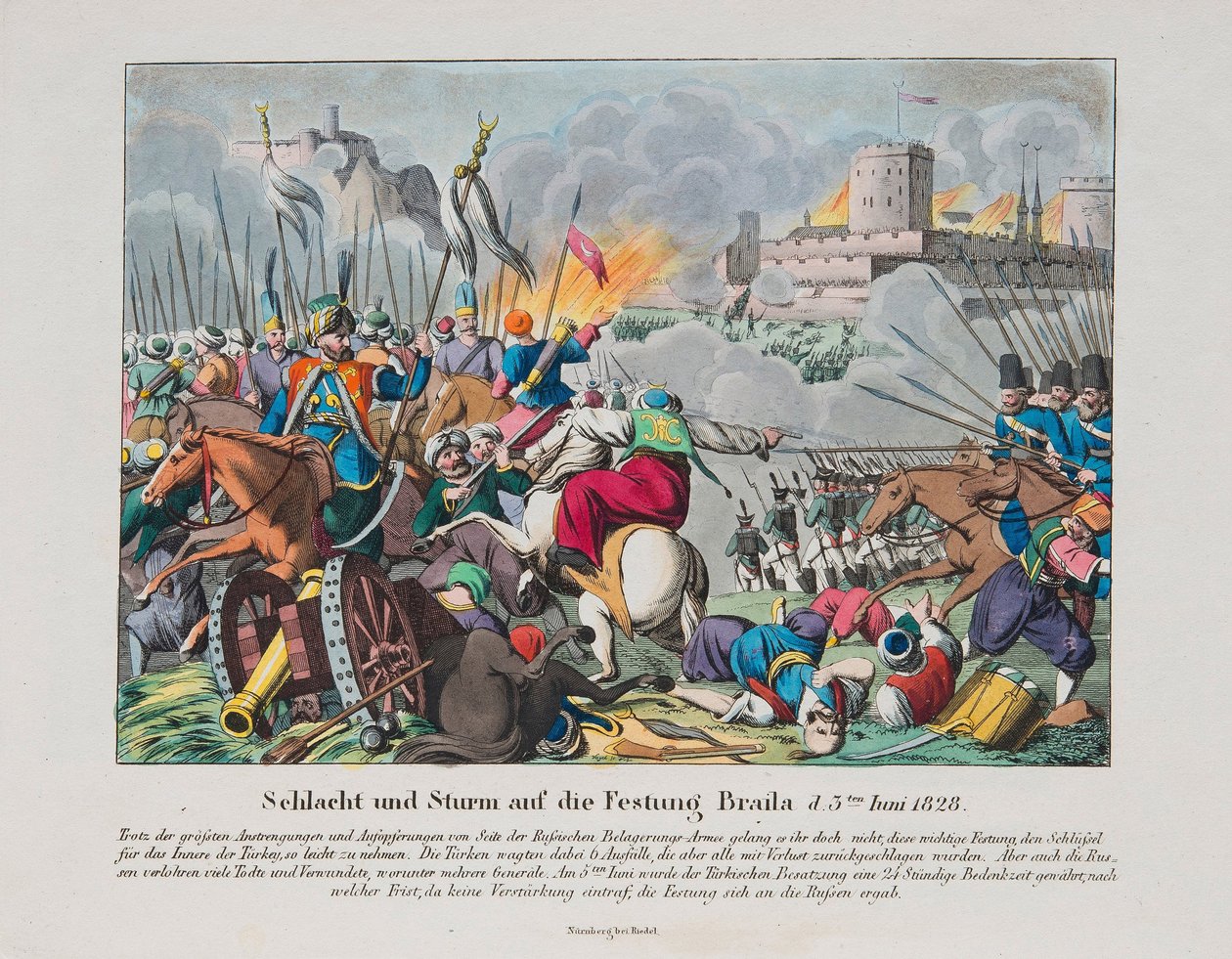 Guerre russo-turque de 1828-1829 - Stormningen av fästningen Brailov den 15 juni av Anonymous Anonymous