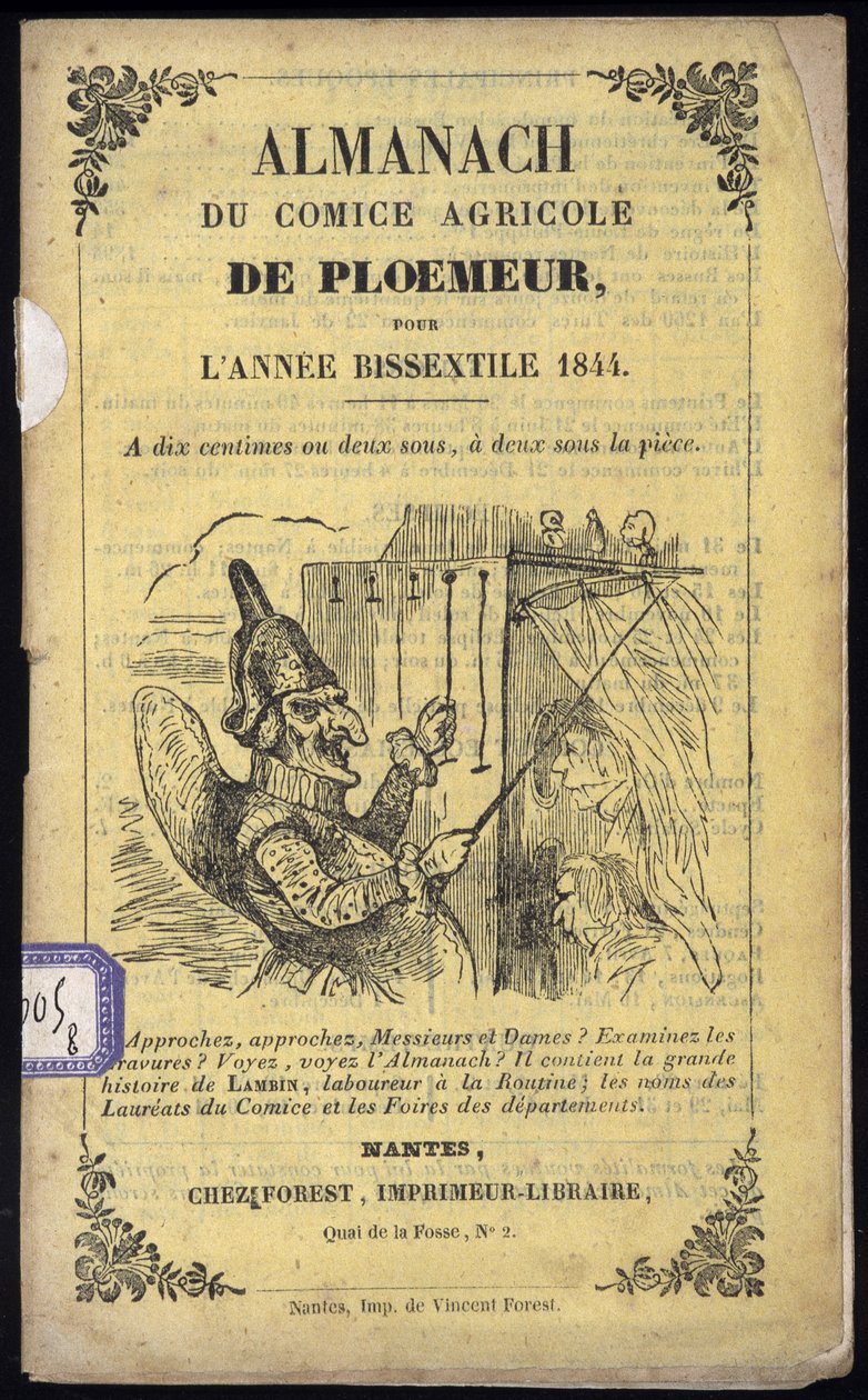 Guignol - Omslag till Almanach av Comice Agricole de Ploemeur av Anonymous Anonymous