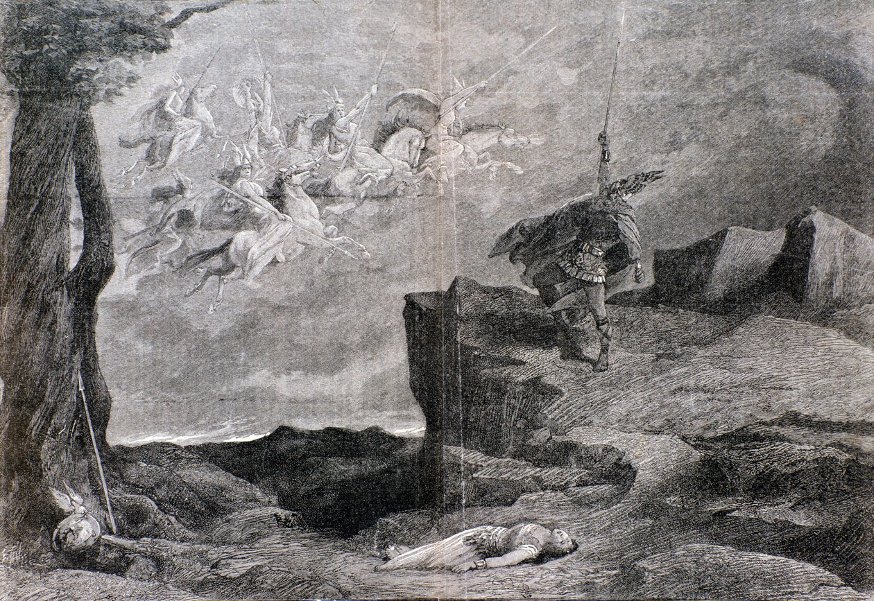 Illustration till operan Valkyrian i Nibelungens ring av Wagner av Anonymous Anonymous