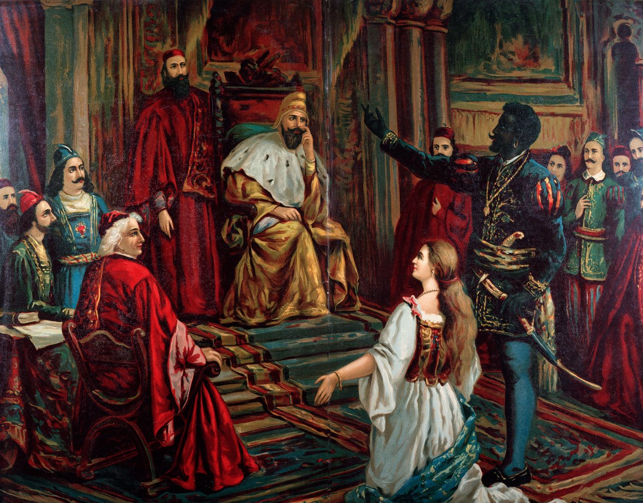 Illustration av Otello-operan av Giuseppe Verdi av Anonymous Anonymous