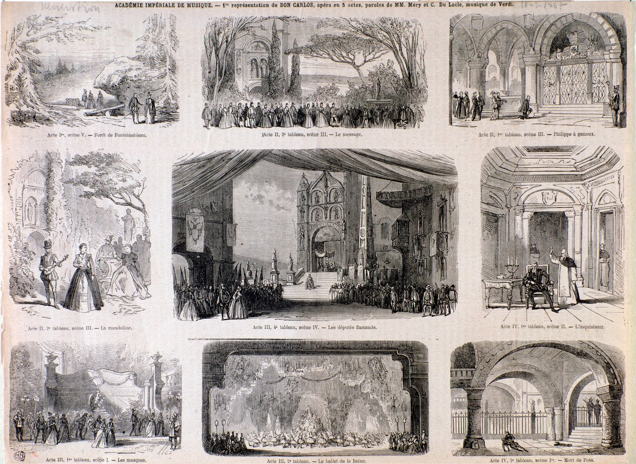 Illustrationer till Don carlo-operan av Giuseppe Verdi av Anonymous Anonymous