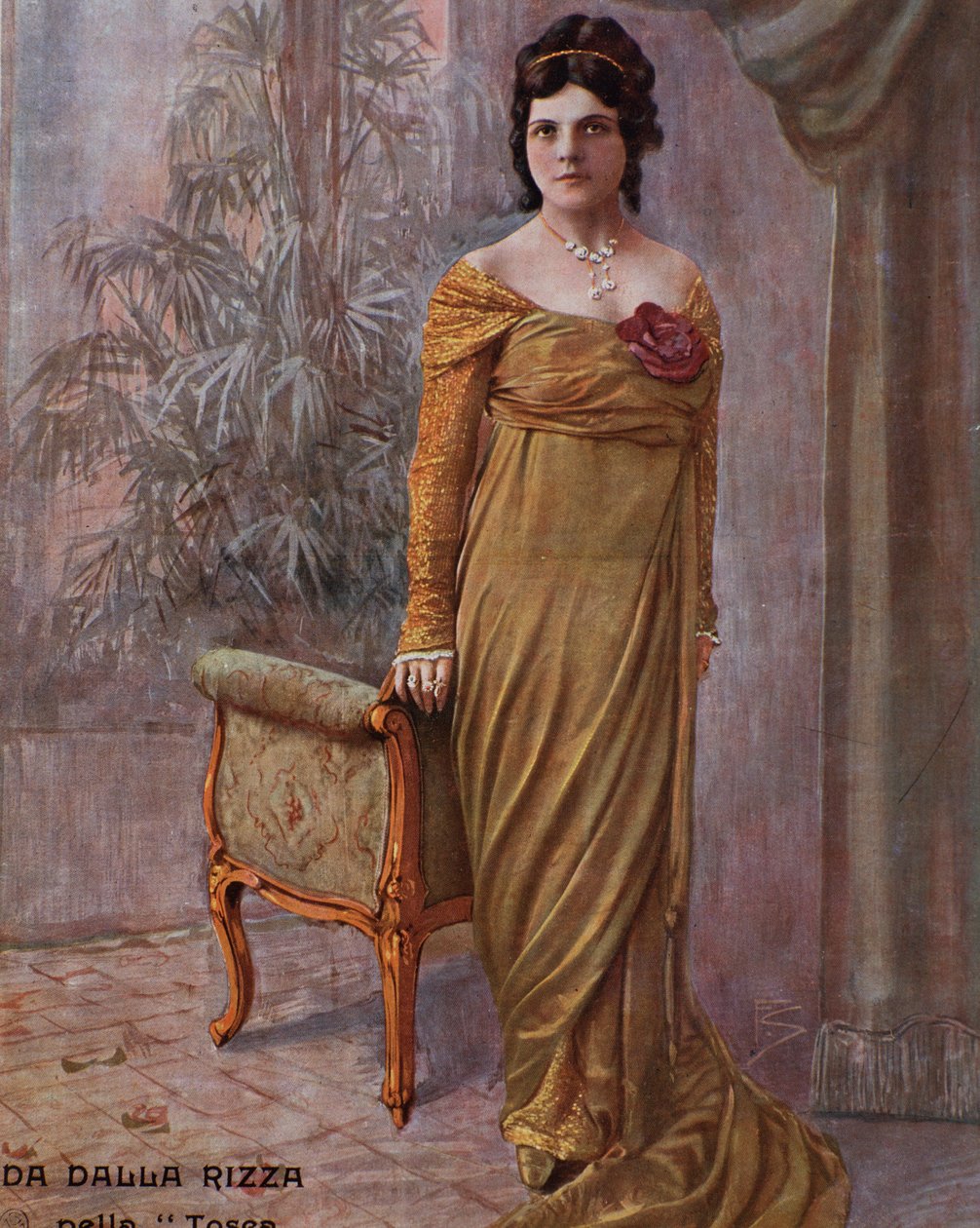 Italienska sångerskan Gilda dalla Rizza i La Tosca av Puccini av Anonymous Anonymous