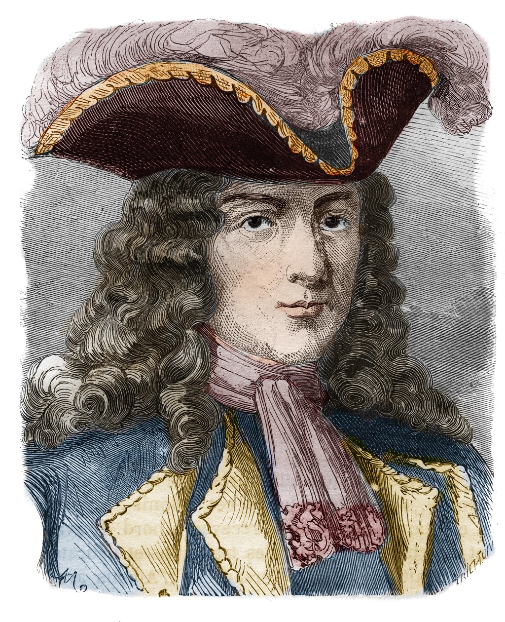 Jean-Bernard Louis de Saint Jean, Baron de Pointis (1645-1707), fransk amiral och kapare. Gravyr av 1800-talet. Privat samling. av Anonymous Anonymous