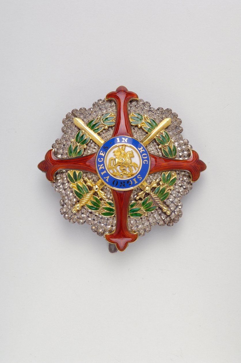 Kingdom of the Two Sicilies - Order of Saint George of the Reunion: plakett av ett stort riddarhalsband - ca. 1819 av Anonymous Anonymous