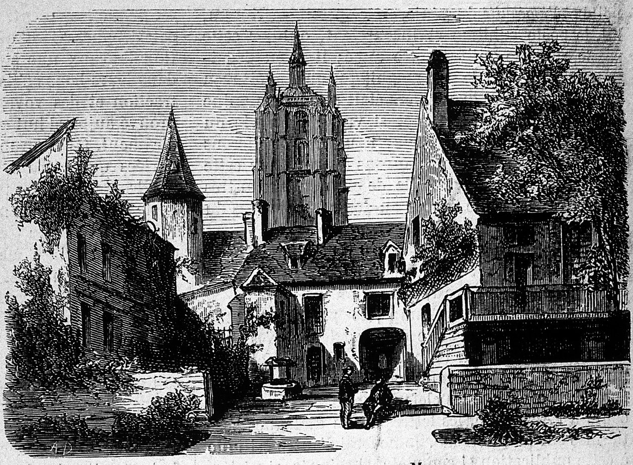 La maison au Mans av Paul Scarron (1610-1660), fransk författare. gravyr från 1800-talet. av Anonymous Anonymous