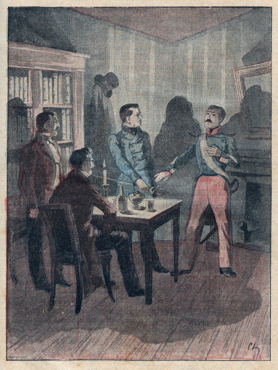 Le jure (ed) av Bories - gravyr i "De fyra sergeanterna i La Rochelle storslagna historiska och dramatiska berättelser"" av Jules Beaujoint - Omkring 1900 av Anonymous Anonymous