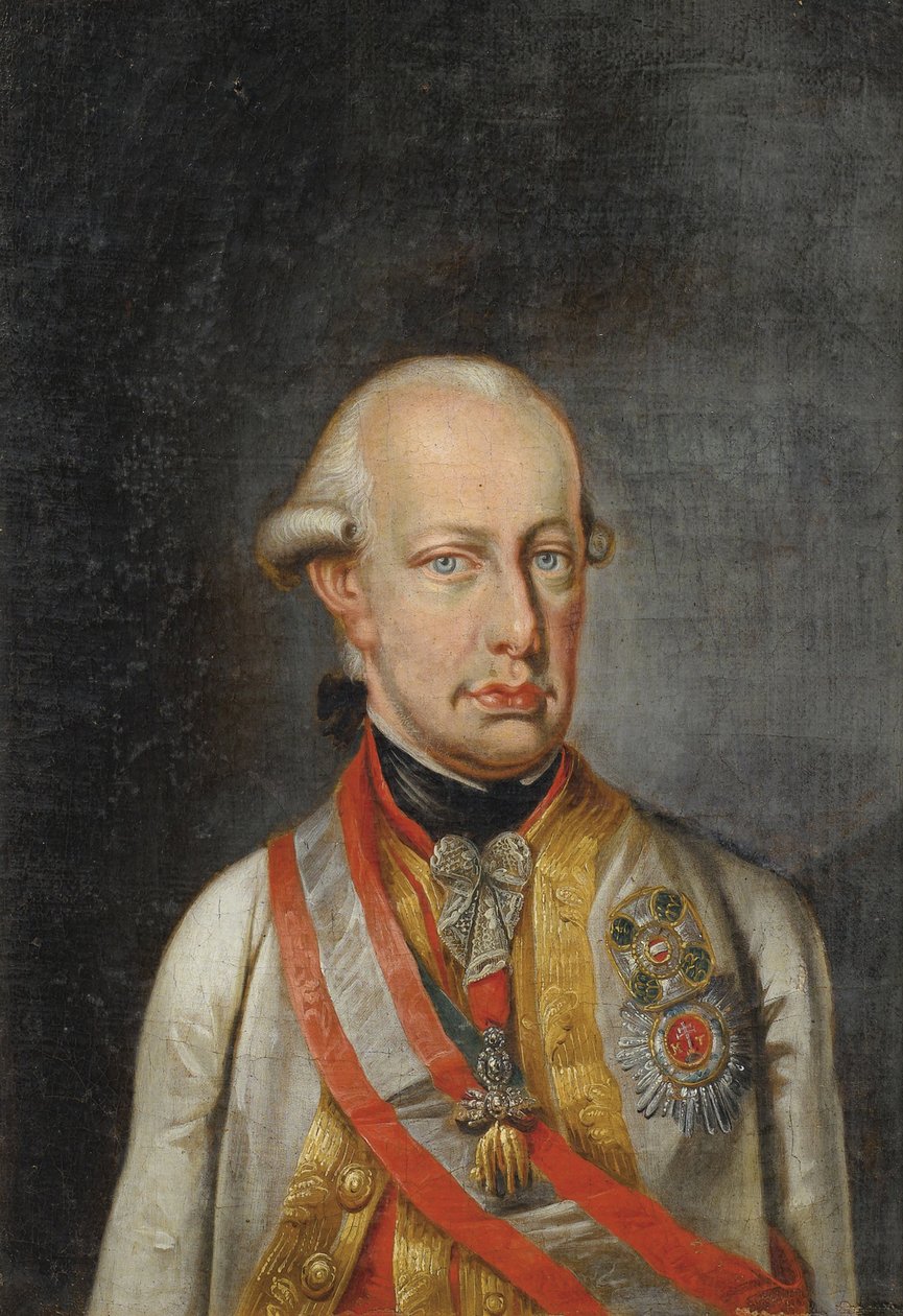 Leopold II Empereur des Romains - Nyklassicism: Porträtt av Leopold II, den helige romerske kejsaren (1747-1792), Anonym, ca. 1780. Olja på duk, 34x23,5. Privat samling av Anonymous Anonymous