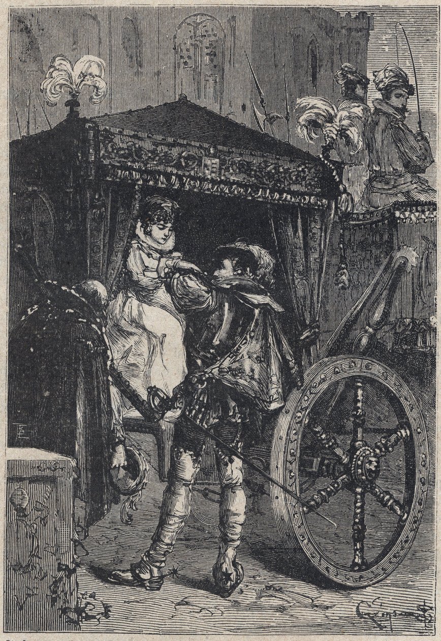Lucrezia Borgia med sin första make Giovanni Sforza d