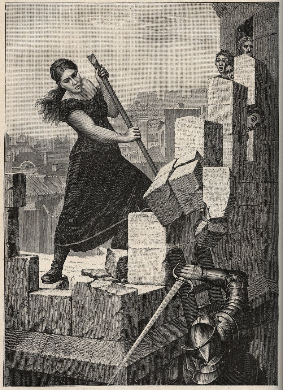 Marguerite Catherine Ponsoye aka Margot Delaye här i maj 1570 försvarar staden Montelimar (Frankrike) mot armén Ludovic av nassau - Marguerite Catherine Ponsoye känd som "" la Gandonne" eller Margot Delaye här i april 1570 i Montelimar där hon skildes åt av Anonymous Anonymous