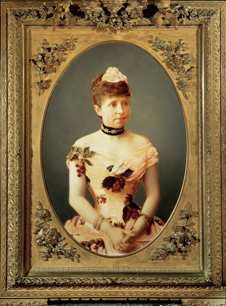 Maria Christina av Habsburg, andra hustru till Alfonso XII, mor till Alfonso XIII, regent av Spanien 1885-1902 ... av Anonymous Anonymous