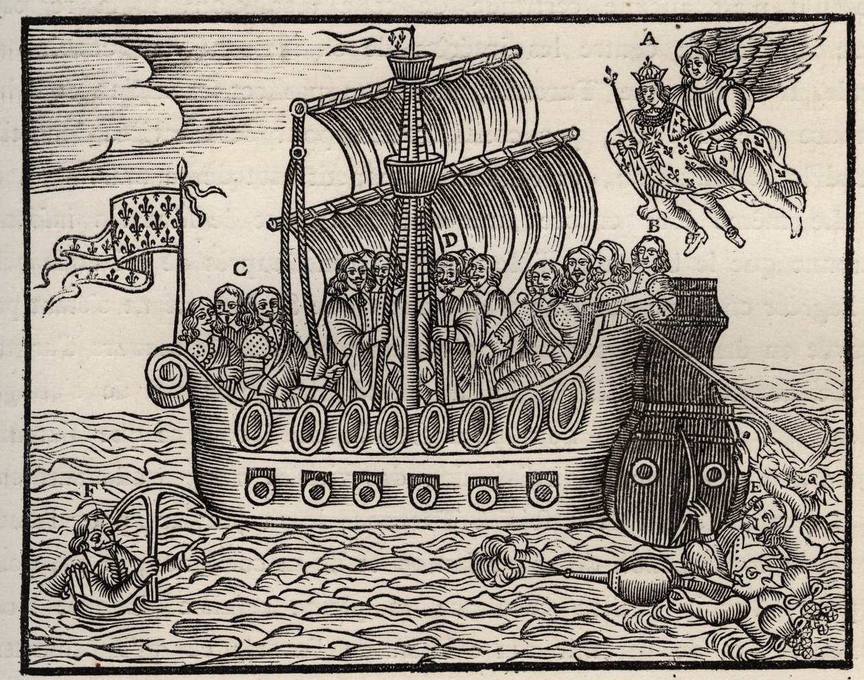 Mazarinades politiska broschyr: trots Mazarin säkerställer gissarna statens räddning. ca 1649. Kraftig trä. Privat samling. av Anonymous Anonymous