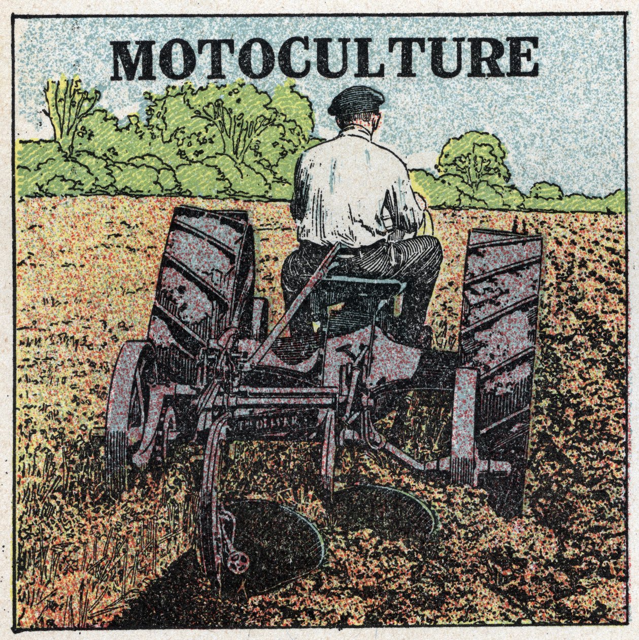 Mekanisk dragkraft: motorcykelkultur. Anonym illustration av 1925. Privat samling. av Anonymous Anonymous
