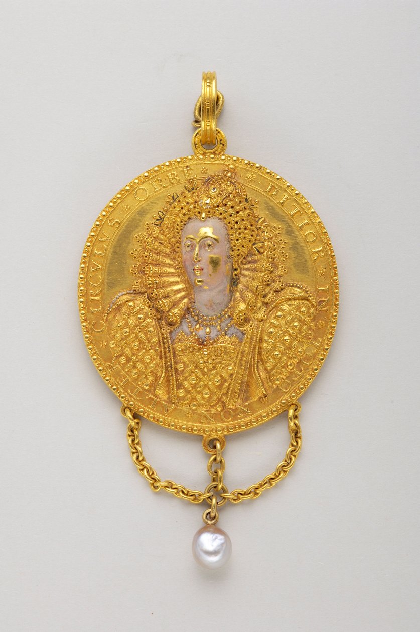 Medalje af 1589 til ære for dronning Elizabeth I. Offverse (1500-tallet) swed av Anonymous Anonymous