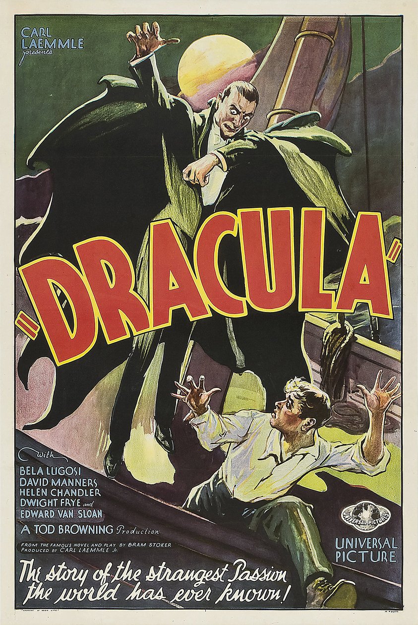 Filmaffisch Dracula - Anonym. Färglitografi av Anonymous Anonymous