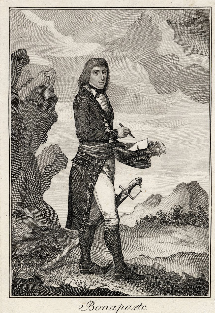 Napoleon Bonaparte - Anonym - 1797 - Kopparstick - 16,2x11,1 - Privat samling av Anonymous Anonymous