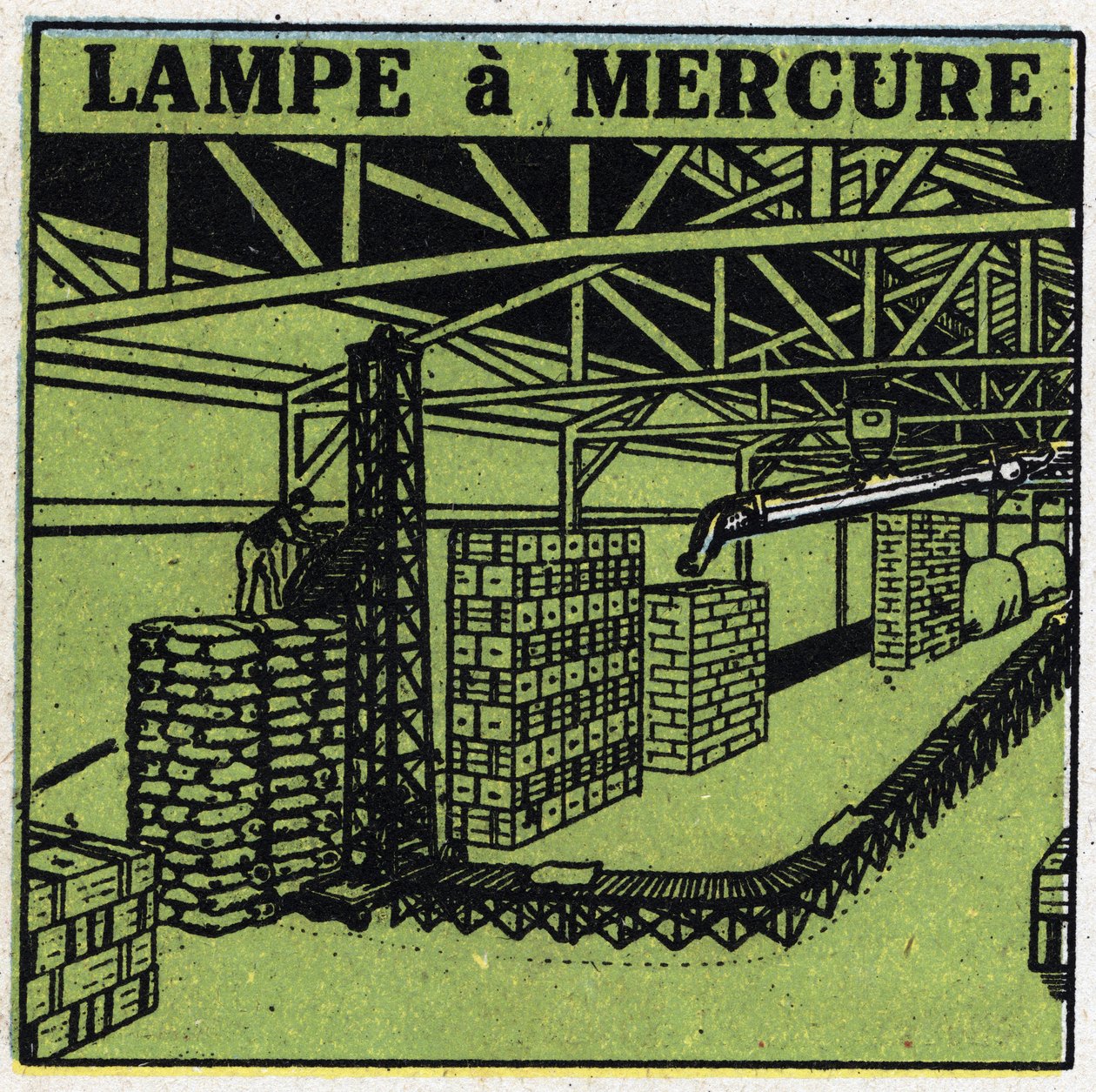 Nya gasegenskaper: kvicksilverlampa. Anonym illustration av 1925. Privat samling. av Anonymous Anonymous