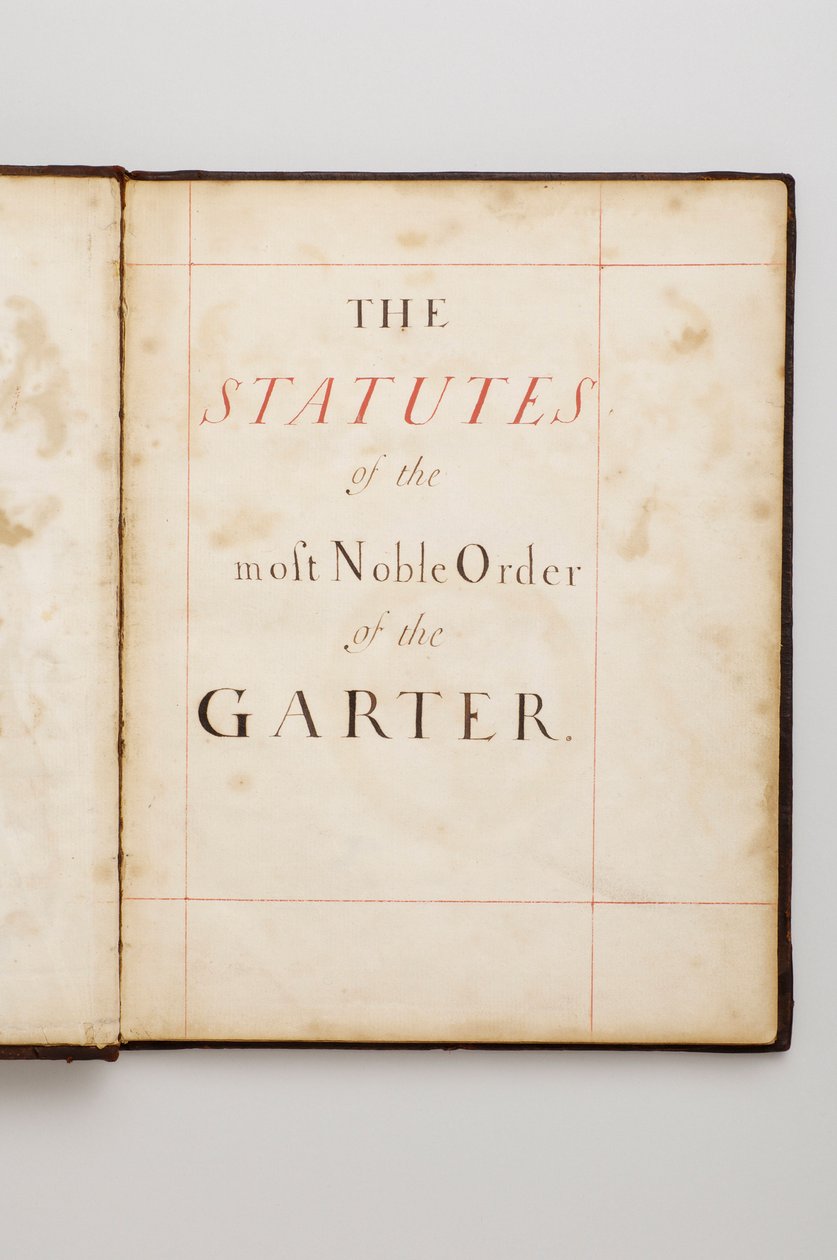 Order of the Garter: Book of Statutes som tillhörde Charles Fitzroy, Duke of Grafton - Akvarellmanuskript, Beg. 1700-talet av Anonymous Anonymous