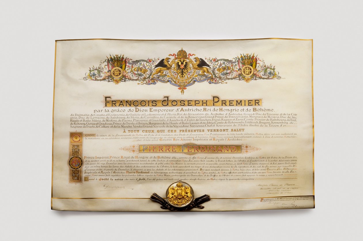 Order of the Golden Fleece: The Austrian Golden Fleece - Diplôme d