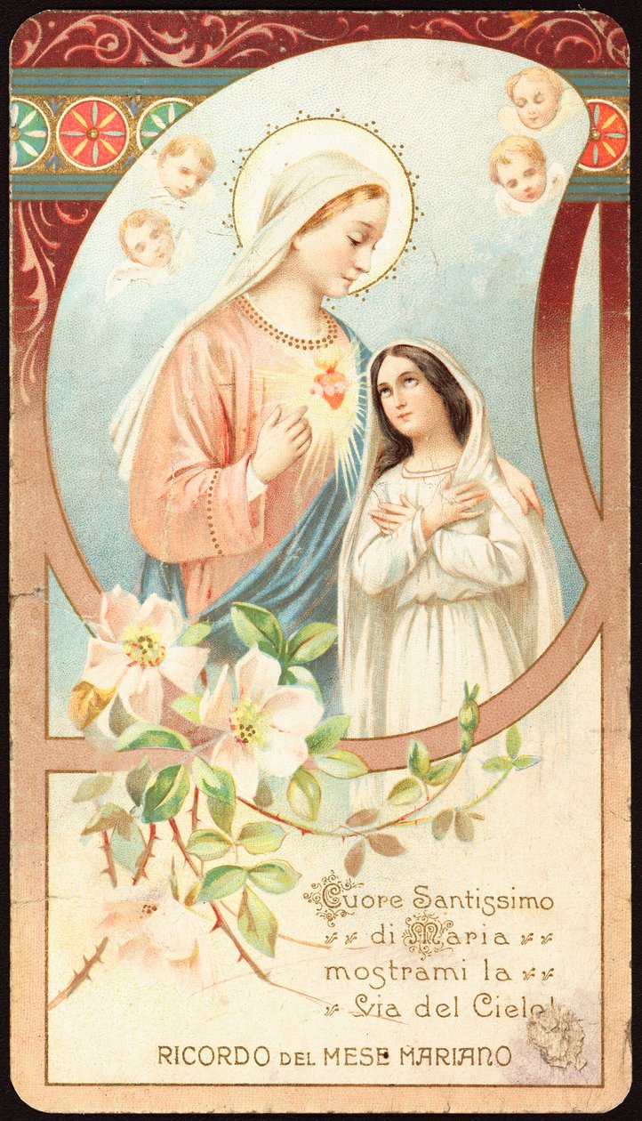 Our Lady Protecting and Guiding the Way to Heaven Fromma bild. 1900-talets privata samling av Anonymous Anonymous