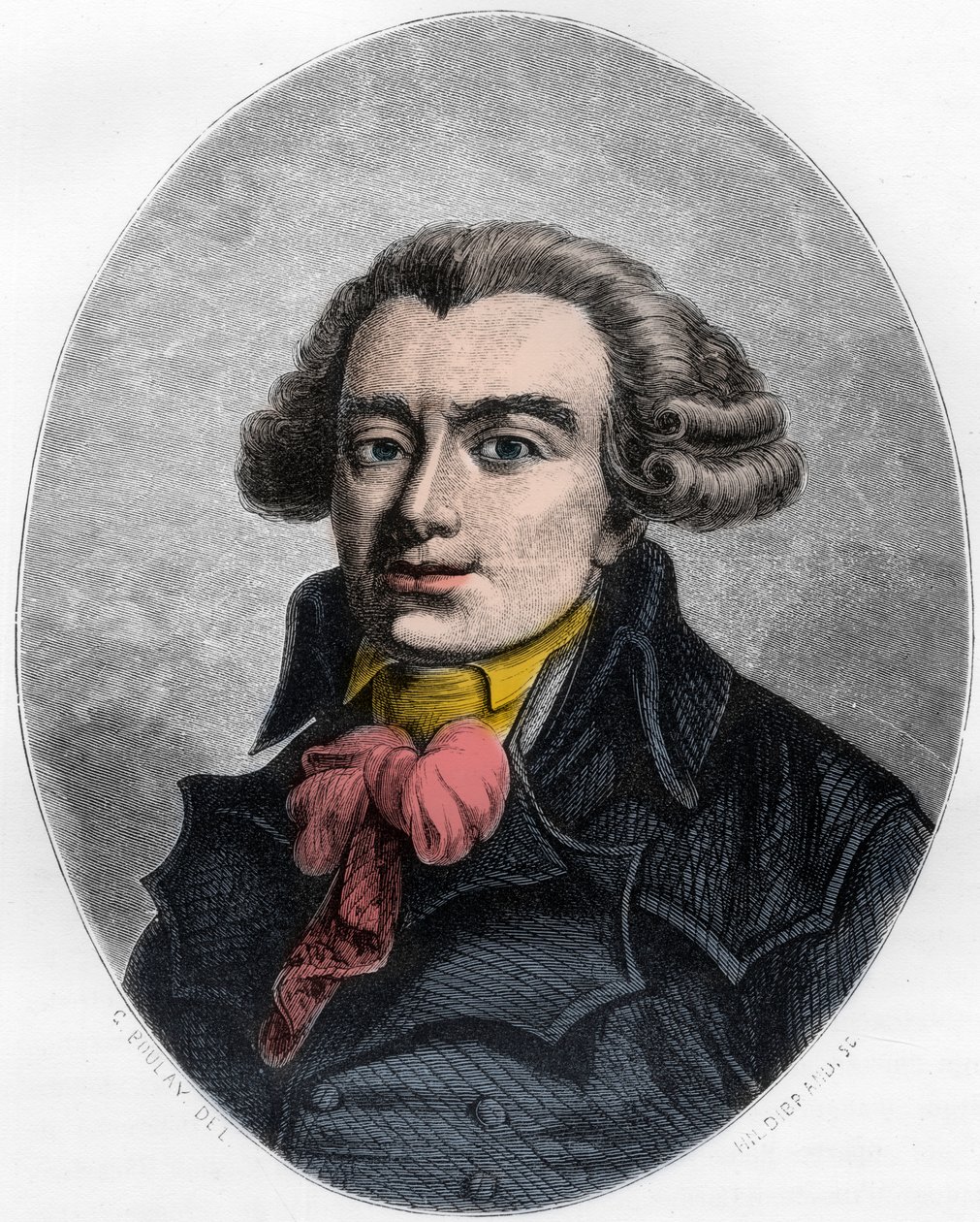 PIERRE VICTORIEN VERGNIAUD Fransk revolutionär statsman - Porträtt av Pierre Victorien Vergniaud (1753-1793), fransk politiker Girondin - Gravyr från 1863 i "Den röda boken - Histoire De L