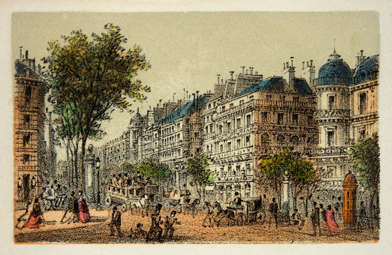 Paris 1874: Boulevard des Italians, privat samling av Anonymous Anonymous