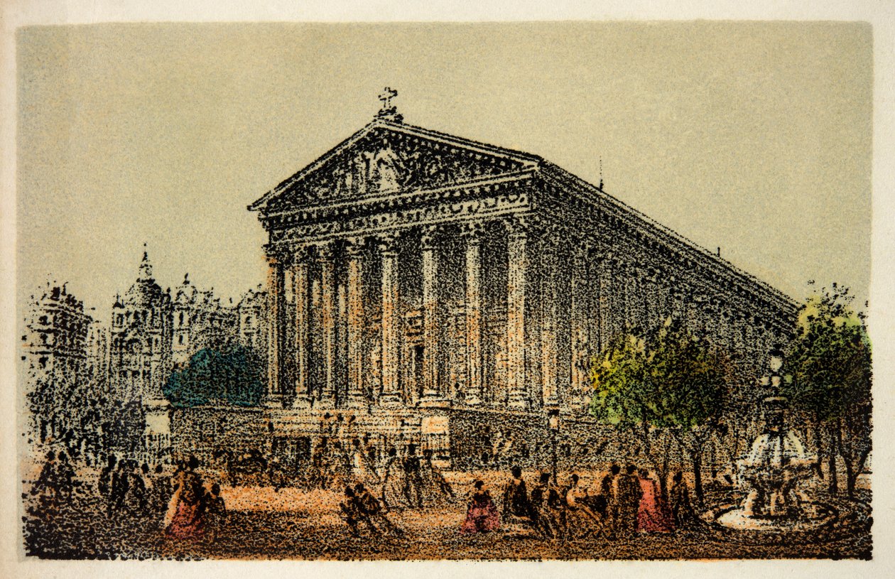 Paris 1874: Kyrkan La Madeleine, privat samling av Anonymous Anonymous